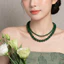 Vòng Cổ Ngọc Đá Nhiều Màu, Dây Chuyền Ngọc Đá, Chuỗi Hạt Ngọc Đá - DAISYN