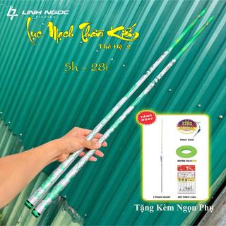 Cần Câu Tay Lục Mạch Thần Kiếm Xanh 5H-28i(Tặng Ngọn Phụ)