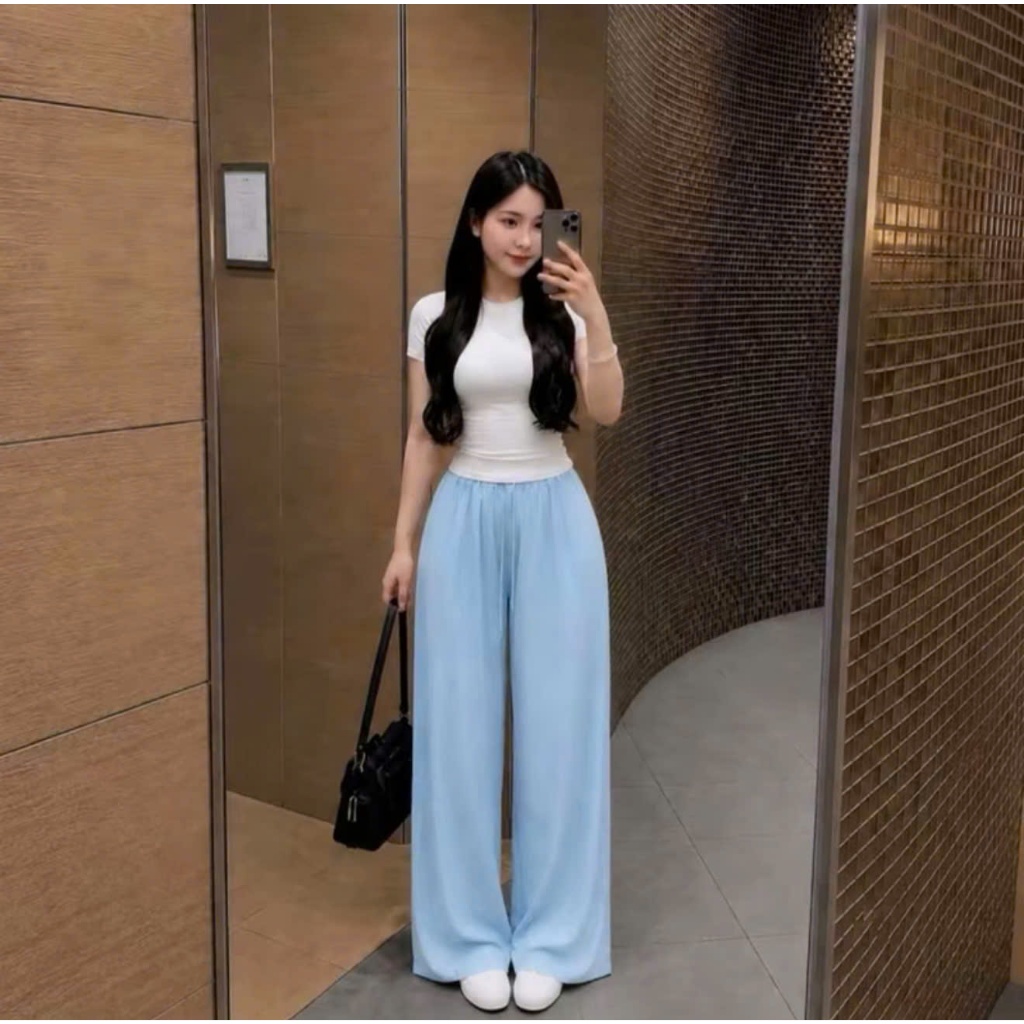 Hàng L1 - 2 Lớp -Có Dáng Nấm, Quần Ống Suông Rộng Vải Đũi Linen Cạp Chun Co Giãn Thoải Mái MA095 | BigBuy360 - bigbuy360.vn
