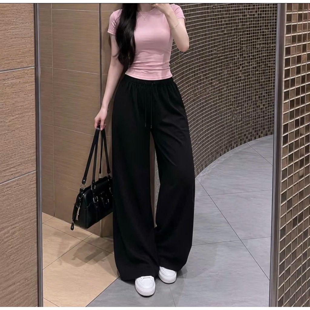 Hàng L1 - 2 Lớp -Có Dáng Nấm, Quần Ống Suông Rộng Vải Đũi Linen Cạp Chun Co Giãn Thoải Mái MA095 | BigBuy360 - bigbuy360.vn