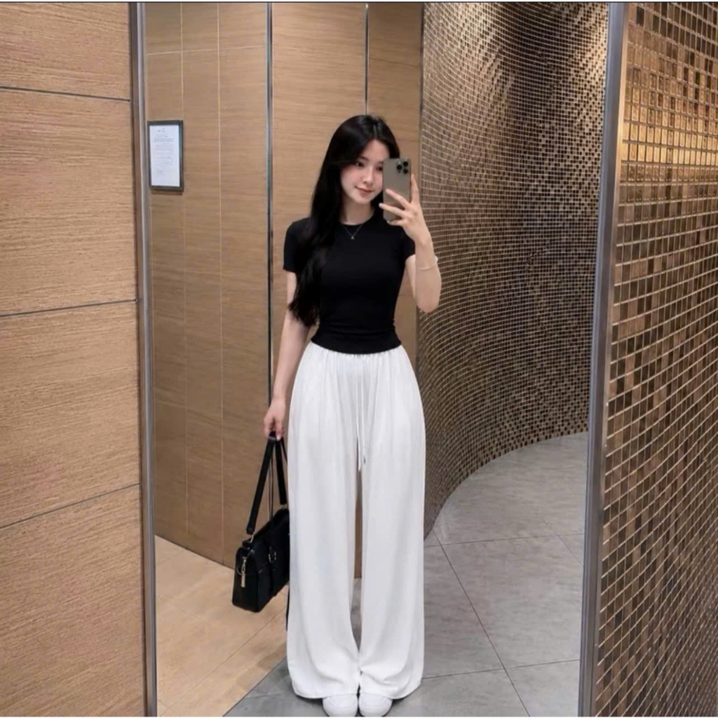 Hàng L1 - 2 Lớp -Có Dáng Nấm, Quần Ống Suông Rộng Vải Đũi Linen Cạp Chun Co Giãn Thoải Mái MA095 | BigBuy360 - bigbuy360.vn