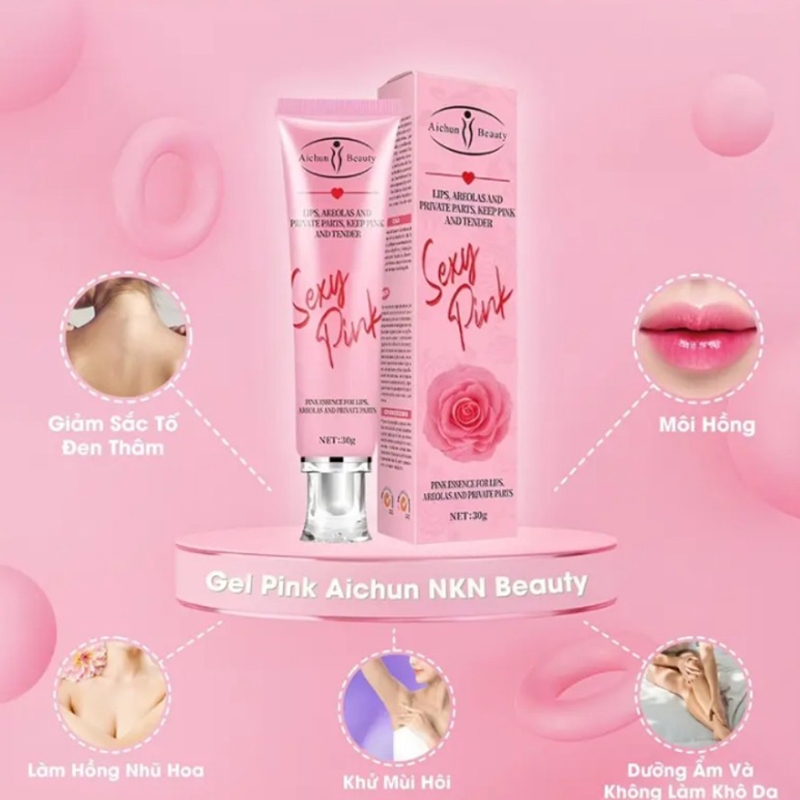 Kem làm hồng vùng bikini môi_nhũ hoa__collagen ngừa khô nứt môi,làm  tự nhiên, Không chứa siliconi