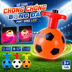 Đồ Chơi Con Quay Bóng Đá Phát Sáng LED Cho Bé – Xoay 360 Độ Nhiều Màu Sắc