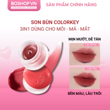Son Bùn Đa Năng COLORKEY 3IN1 Mềm Mịn, Bền Màu, Lâu Trôi