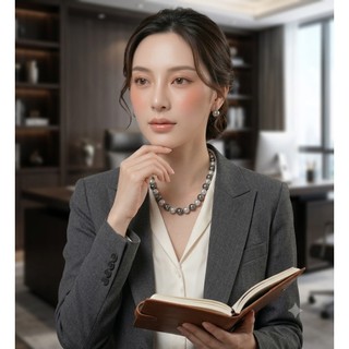 [ DAISYN ] N986 vòng cổ ngọc trai xám ghi , dây chuyền ngọc trai nhân tạo , chuỗi hạt ngọc