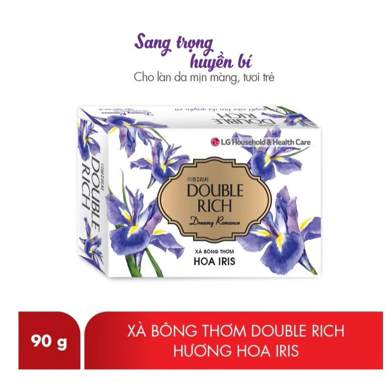 Xà Bông Tắm Double Rich Hương Nước Hoa 90g Có Đủ Các Mùi : Hương Hoa Hồng, Hoa Iris