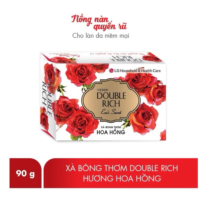 Xà Bông Tắm Double Rich Hương Nước Hoa 90g Có Đủ Các Mùi : Hương Hoa Hồng, Hoa Iris