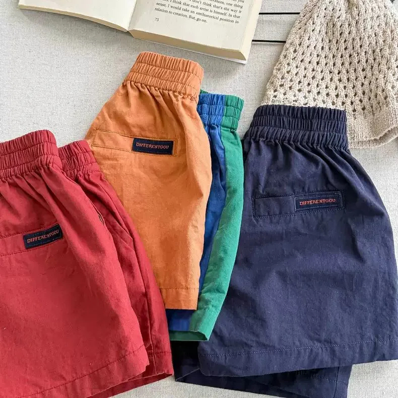 Giant Oceanic~phiên bản Hàn Quốc của trẻ em phim hoạt hình chữ cái thêu tốc độ khô quần short cho nam giới và phụ nữ bé