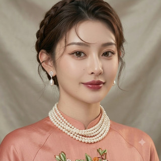 [ DAISYN ] N870 choker dây chuyền hạt ngọc trai nhân tạo 5 sợi, dây chuyền mang áo dài, thiết kế dây chuyền ngọc trai