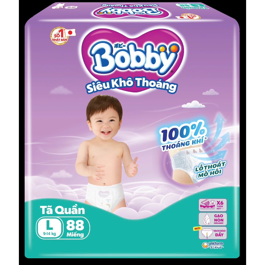 Tã quần bobby ultra M/L/XL/XXL siêu thấm hút