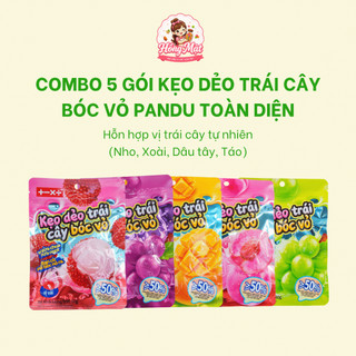 Combo 5 Gói Kẹo Dẻo Trái Cây Bóc Vỏ Pandu Toàn Diện
