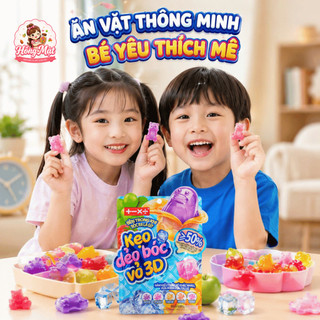 Kẹo Dẻo Bóc Vỏ 3D Pandu Hình Thú Vị Trái Cây Hỗn Hợp Ăn Vặt Vui Nhộn Cho Bé