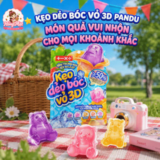 Kẹo Dẻo Bóc Vỏ 3D Pandu Hình Thú Vị Trái Cây Hỗn Hợp Ăn Vặt Vui Nhộn Cho Bé