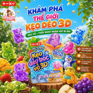 Kẹo Dẻo Bóc Vỏ 3D Pandu Hình Thú Vị Trái Cây Hỗn Hợp Ăn Vặt Vui Nhộn Cho Bé