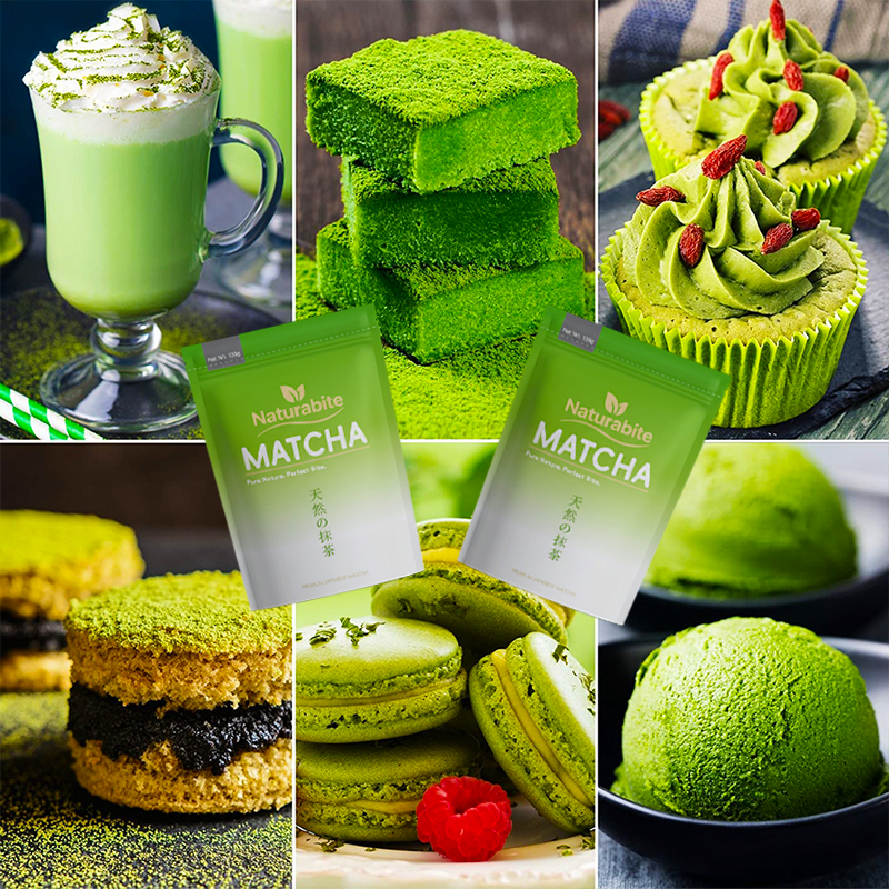 Naturabite Bột Matcha Uji Cao Cấp 100g Không Đường Bột Mịn Không Vón Cục Hỗ Trợ Giảm Mỡ Làm Đẹp Da