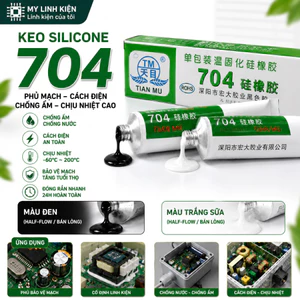 Keo 704 bảo vệ bo mạch, chống ẩm, cách điện chịu nhiệt tốt.