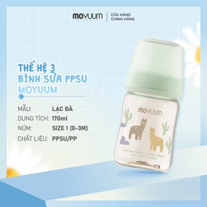 Bình sữa PPSU Moyuum - Mẫu lạc đà - Thế hệ 3 - 170/270ml