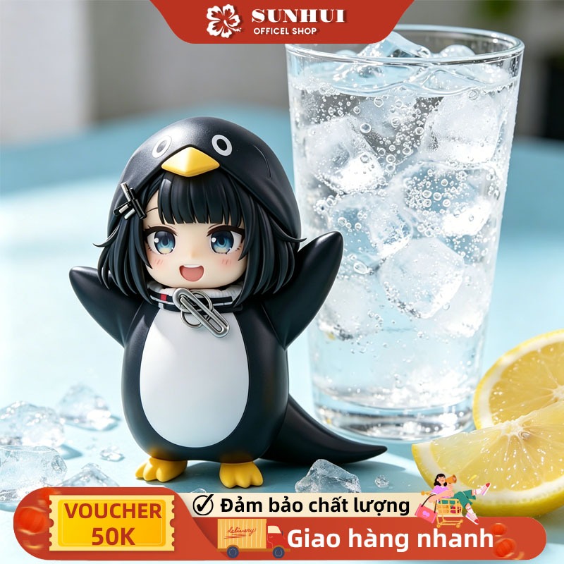 GuGuGaGa-Tượng chim cánh cụt nhỏ dễ thương, đồ trang trí xe hơi kiểu chibi, quà tặng sinh nhật