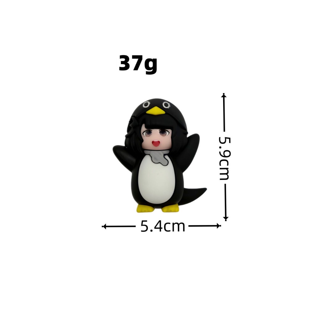 GuGuGaGa-Tượng chim cánh cụt nhỏ dễ thương, đồ trang trí xe hơi kiểu chibi, quà tặng sinh nhật