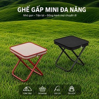 Ghế Gấp Dã Ngoại Mini Tiện Lợi – Ghế Xếp Gọn Mang Theo Du Lịch, Câu Cá, Cắm Trại Ngoài Trời