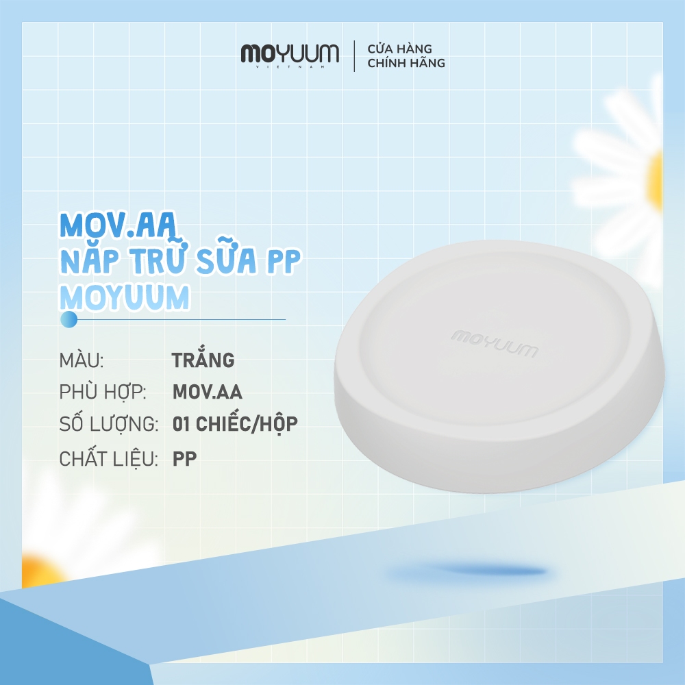 Nắp trữ sữa - Phiên bản mov.aa - Thiết kế độc quyền cho bình Mov.aa - Màu Hồng/Trắng/Xanh