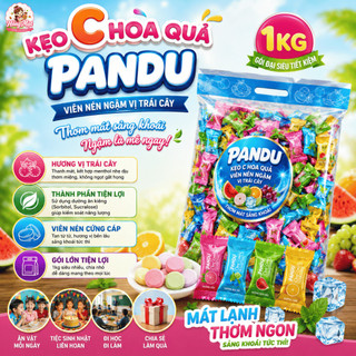 Kẹo C Hoa Quả Pandu Viên Nén Vị Trái Cây Thơm Mát Gói Lớn 1kg