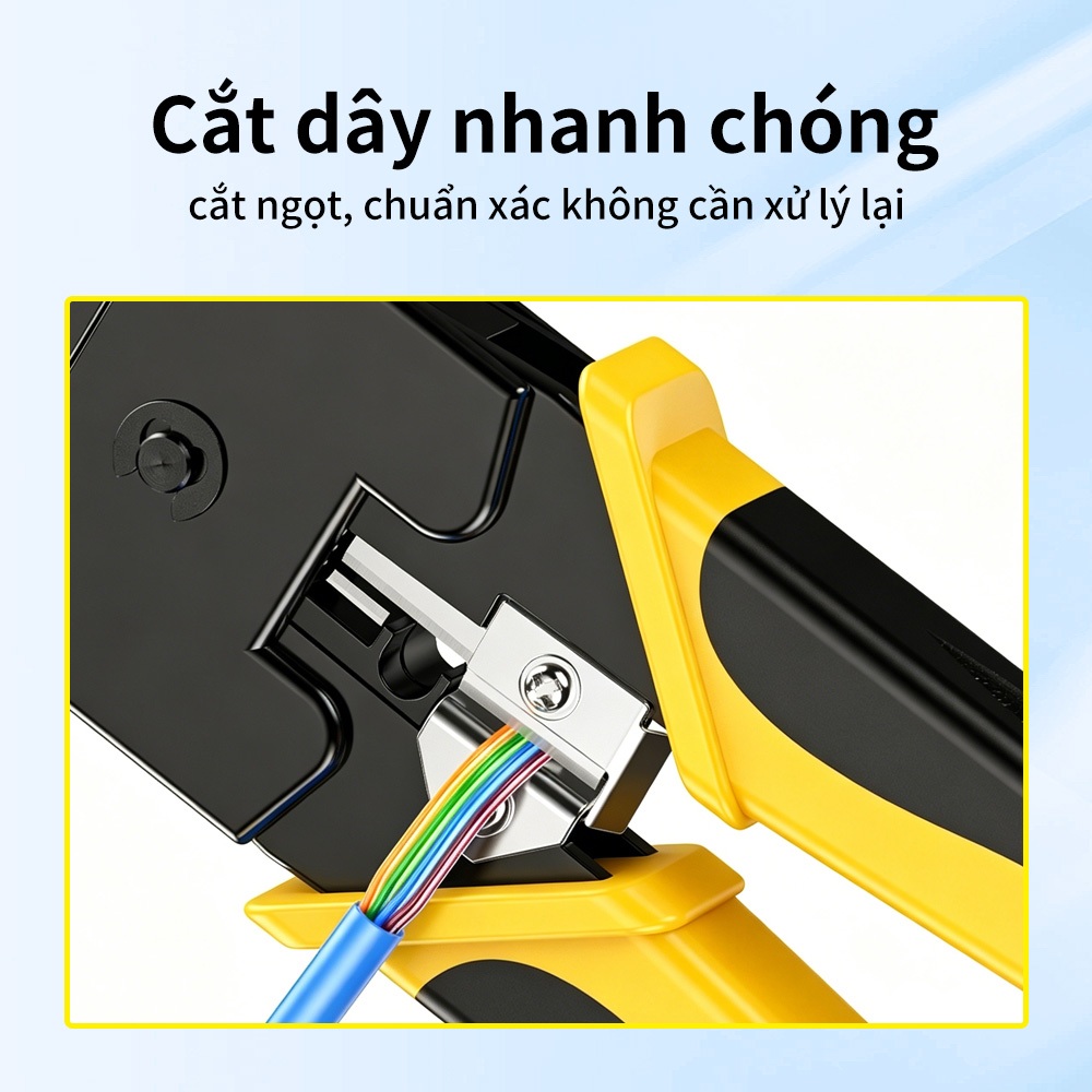 Kìm Bấm Mạng RJ45 RJ11 RJ12 Đa Năng 3 Trong 1 Cắt Dây Tuốt Dây Ép Hạt Mạng