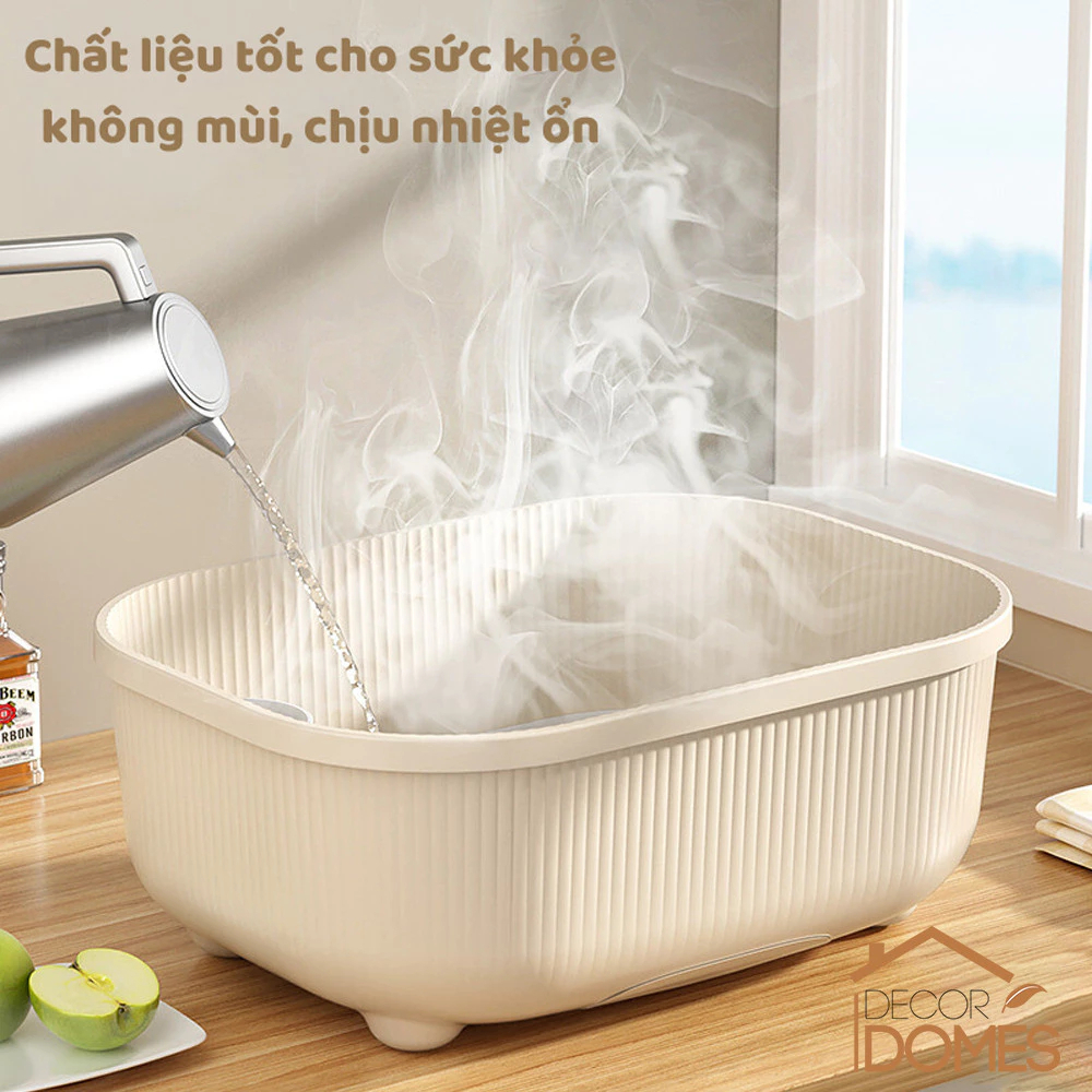 Hộp Đựng Chén Bát Đĩa Nhựa PP Có Nắp Đậy HOMIE, Hộp Bát Chống Côn Trùng, Bụi Bẩn Có Khay Thoát Nước