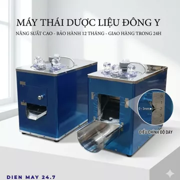 Máy Thái Dược Liệu Đông Y , Động Cơ 380W , Nắng Suất 1-10kg/giờ , Bảo hành 12 Tháng