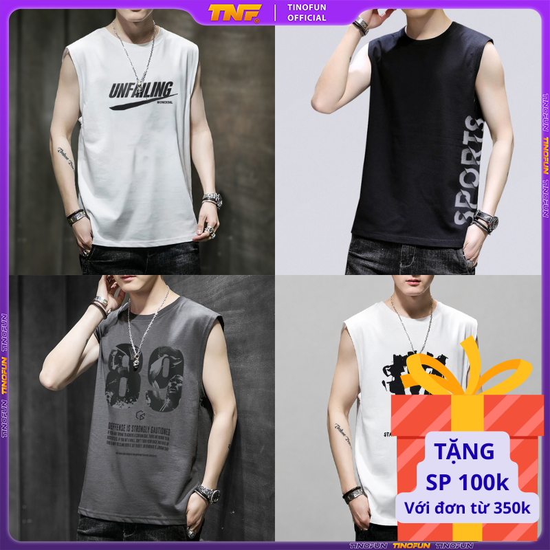 Áo ba lỗ nam unisex TINOFUN áo nam nữ 3 lỗ sát nách CL A áo tanktop thể thao vải thun lạnh co dãn