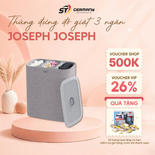 Thùng đựng đồ giặt 3 ngăn có quai xách Joseph Joseph 50024/50025 Tota Trio 90L Thiết kế nhỏ gọn thanh lịch GermanySNT HC
