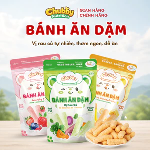Bánh ăn dặm CHUBBY giàu dinh dưỡng, bổ sung vitamin, canxi và chất xơ cho bé từ 6 tháng tuổi