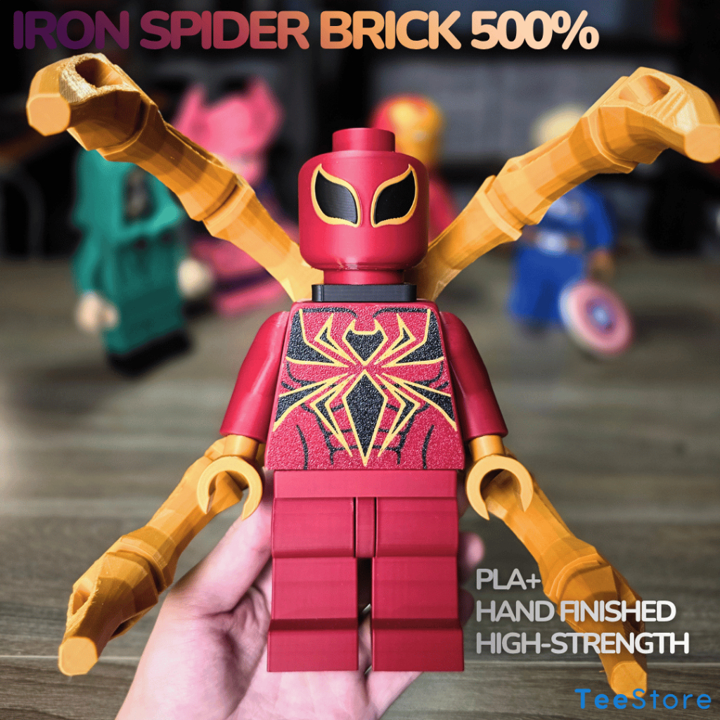 [500%] Mô Hình Brick Nhện Giáp Sắt 20cm | Mega Figure 500% PLA+ Decor | Ma Vồ Collection