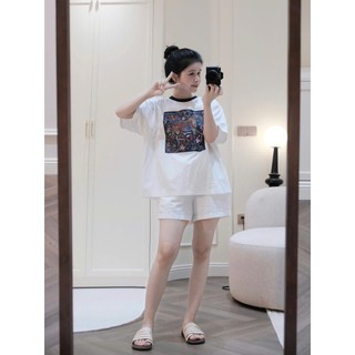Set áo phông và quần đùi lưng thun chất đũi form 45-60kg