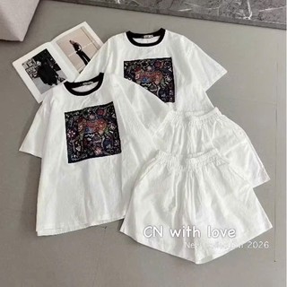 Set áo phông và quần đùi lưng thun chất đũi form 45-60kg