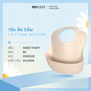 Yếm ăn dặm silicone Moyuum - BST họa tiết - Sweet Berry/ Sweet Party