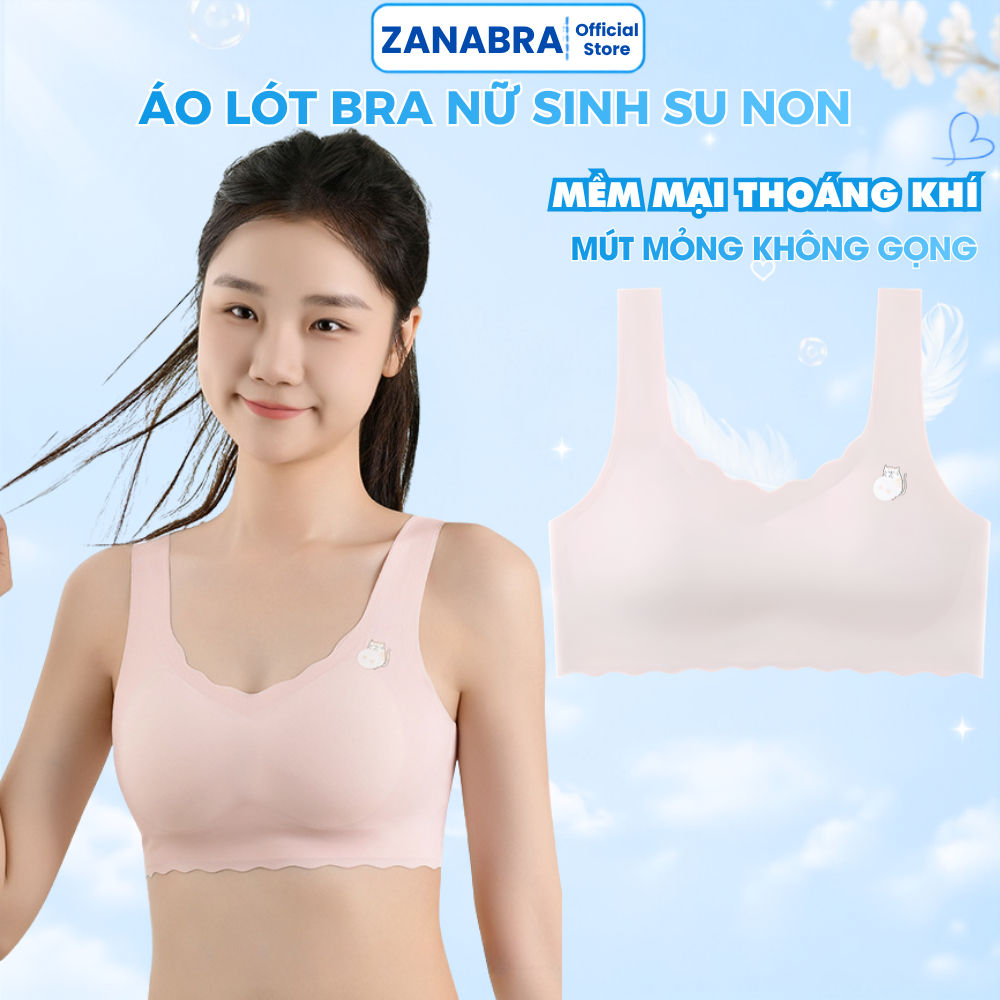 Áo ngực nữ học sinh su mút mỏng mềm mịn - Áo lá màu sắc pastel nhẹ nhàng, thoải mái ZANABRA  A741