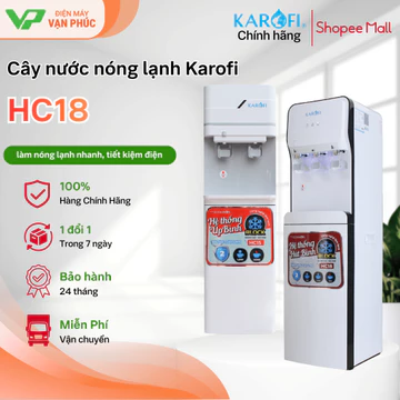 Cây nước nóng lạnh hút bình Karofi HC18 (3 vòi nóng - lạnh - thường) - Chính hãng bảo hành 24 tháng