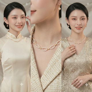 [ DAISYN ] N985 vòng cổ ngọc trai đan xinh xắn , dây chuyền ngọc trai nhân tạo , chuỗi hạt ngọc