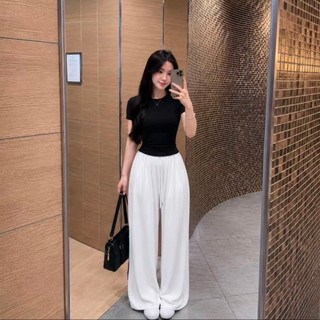 Quần Ống Rộng ELEGANTE BOUTIQUE Chất Vải Đũi LINEN Loại 1 Tơ Tằm New 2026, Có Lót Trong Cạp Chun Co Giãn