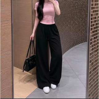 Quần Ống Rộng ELEGANTE BOUTIQUE Chất Vải Đũi LINEN Loại 1 Tơ Tằm New 2026, Có Lót Trong Cạp Chun Co Giãn