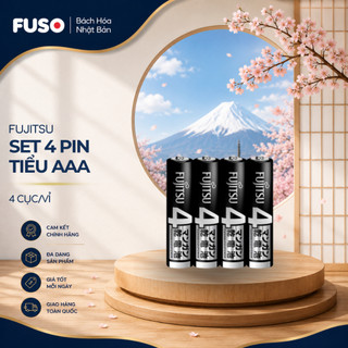 FUJITSU PIN TIỂU AAA 1.5V VỈ 4 VIÊN Nguồn điện ổn định cho các thiết bị sử dụng hằng ngày - Fuso Bách Hoá Nhật Bản