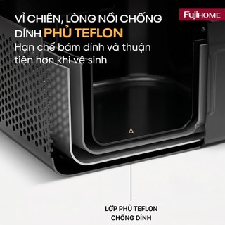 Nồi Chiên Không Dầu 2 Tầng Fujihome A10DG-DUAL 9.6L - 2 Ngăn Độc Lập, Công Nghệ Rapid Air