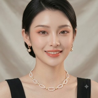 [ DAISYN ] N985 vòng cổ ngọc trai đan xinh xắn , dây chuyền ngọc trai nhân tạo , chuỗi hạt ngọc