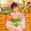 Bóng Hoa Cúc Cầm Tay, Bờm Hoa Cúc, Bờm Hình Thú Đẹp Trang Trí Sinh Nhật, Chụp Ảnh Ngoài Trời đẹp BB6