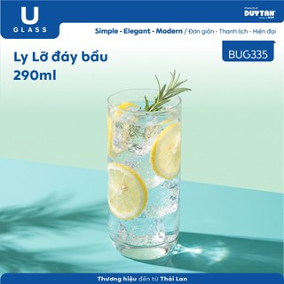 Bộ 6 ly cốc thủy tinh U Glass 290ml kiểu lỡ đáy bầu - BUG335, thủy tinh cao cấp