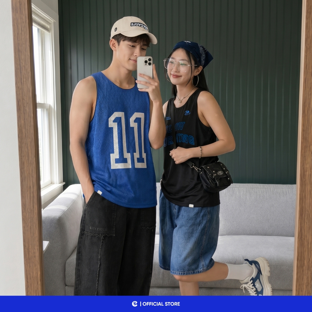Áo tanktop 2 mặt ba lỗ sát nách nam nữ mùa hè form rộng Local Brand Chính Hãng City Cycle Áo Tanktop 2IN1