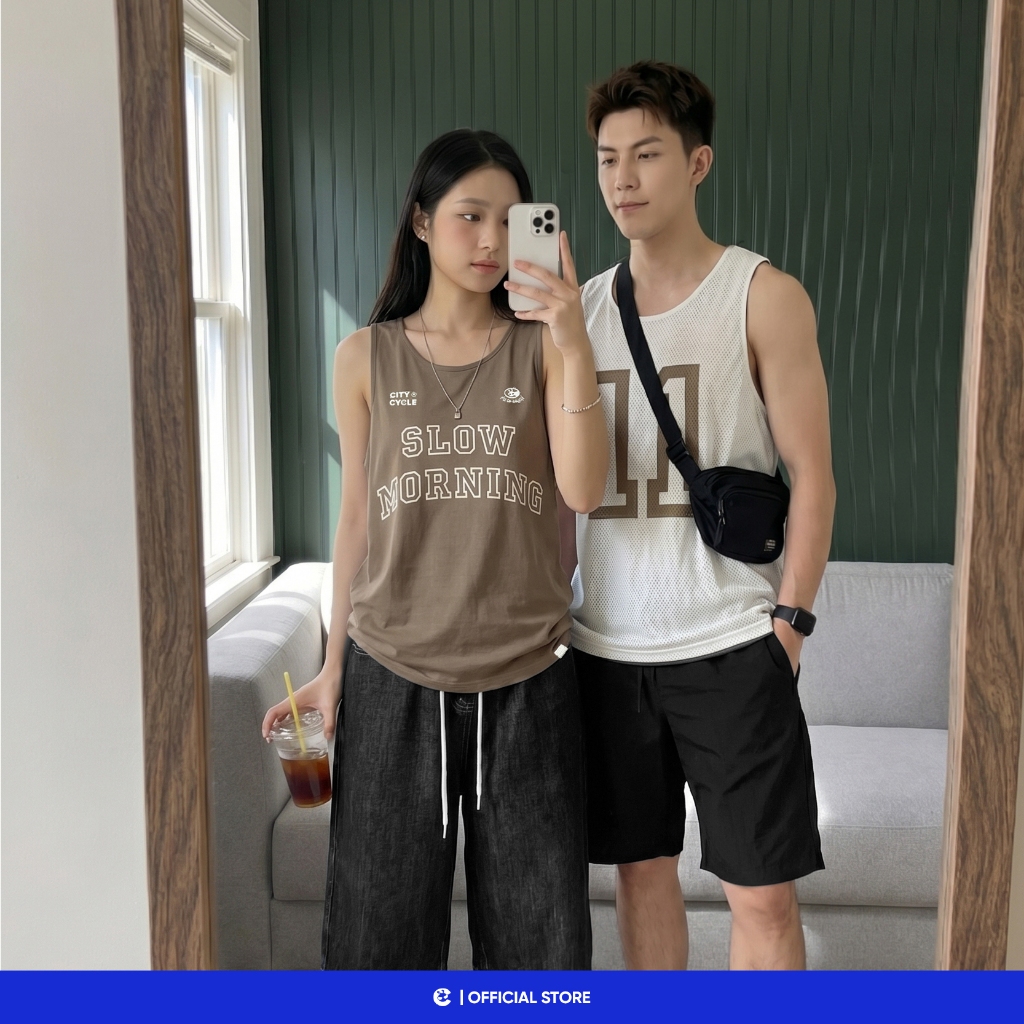 Áo tanktop 2 mặt ba lỗ sát nách nam nữ mùa hè form rộng Local Brand Chính Hãng City Cycle Áo Tanktop 2IN1