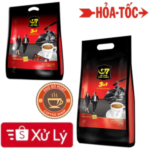 Cà Phê Sữa Hòa Tan G7 3in1 Bịch 100 Gói dài / Bịch 50 Gói vuông- Trung Nguyên (Bao bì mới )