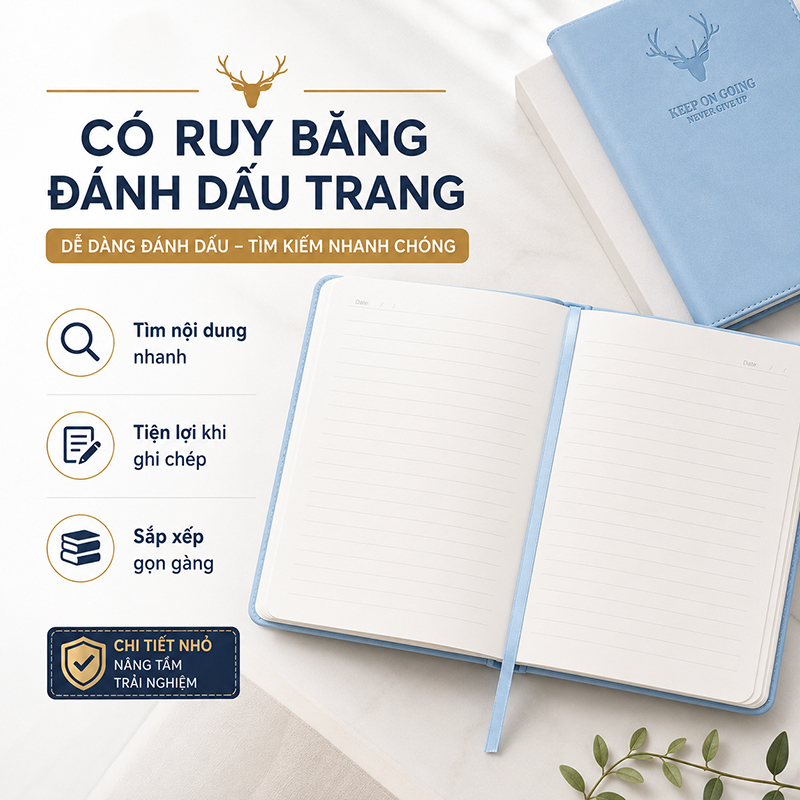 Sổ Tay Bìa Da Cao Cấp 3 Màu Thanh Lịch - Sổ Ghi Chép Lịch Làm Việc Học Tập Sang Trọng - Habo Shop